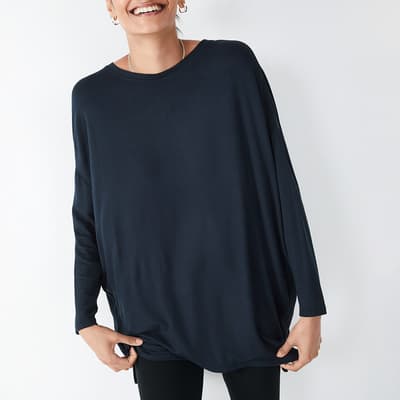 Wide Jersey Top - Midnight