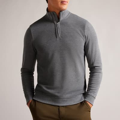 Charcoal Antram Quarter Zip Jumper