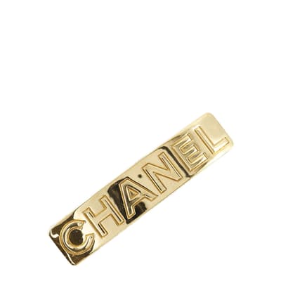 Gold Chanel Hair Clip - B