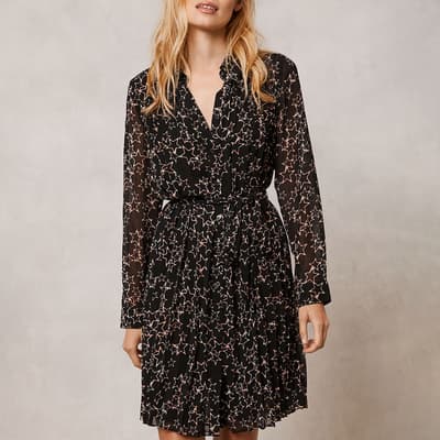 Star Print Mini Shirt Dress