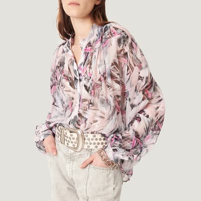 Pink Paulhi Silk Blend Shirt