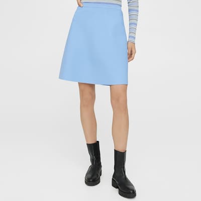 Light Blue A-Line Mini Skirt