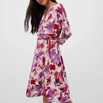 Pink/Multi Dante floral Midi Dress