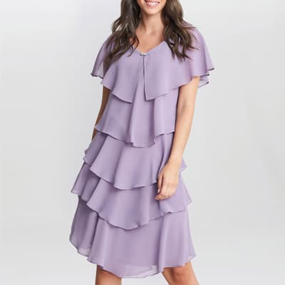 Lilac Bella Georgette Tiered Dress