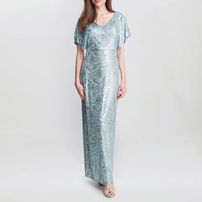 Blue Courtney Maxi Sequin Dress