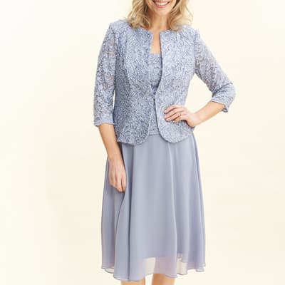 Lilac Laticia Lace Mock Jacket Dress