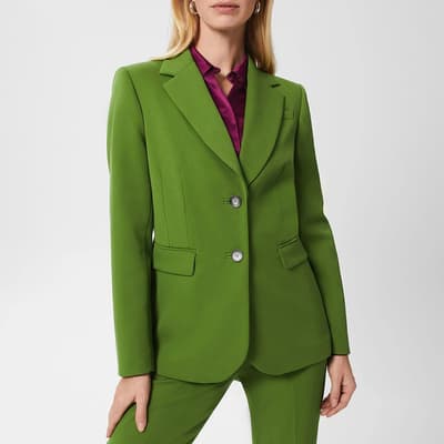 Green Anela Single Breasted Blazer