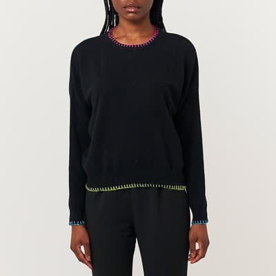 Black Rainbow Star Cashmere Jumper