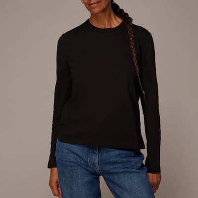 Black Organic Long Sleeve Emily Top