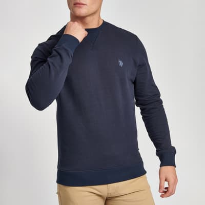 Navy Core Cotton Blend Sweatshirt