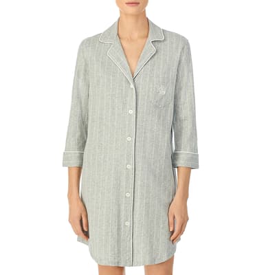 Grey Stripe Night Shirt