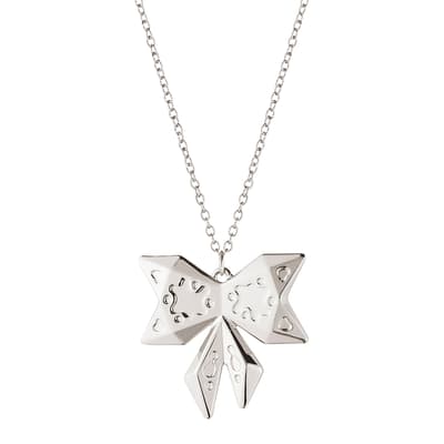 Ornament Bow Tree Pendant, Palladium