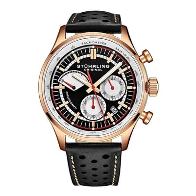 Men's Alloy Rose Tone Chrono Watch 44mm