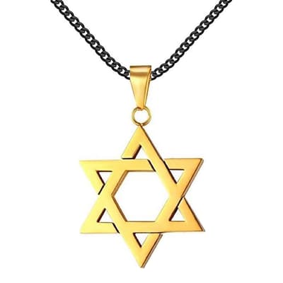 18K Gold Polished Star Necklace