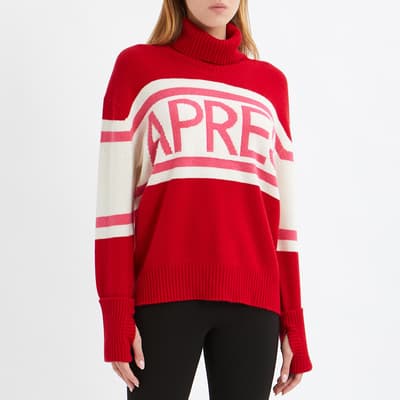 Red Cashmere Blend Apres Jumper