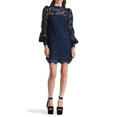 Midnight Blue Long Sleeve Dress