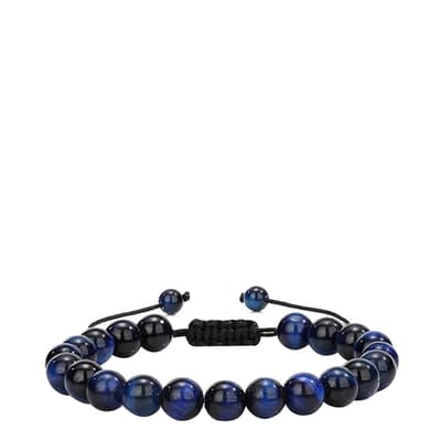 Blue Gemstone Bead Adjustable Bracelet