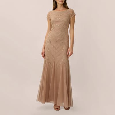 Rose Gold Bead Covered Dress