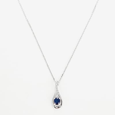 Sapphire Blue Tear Pendant