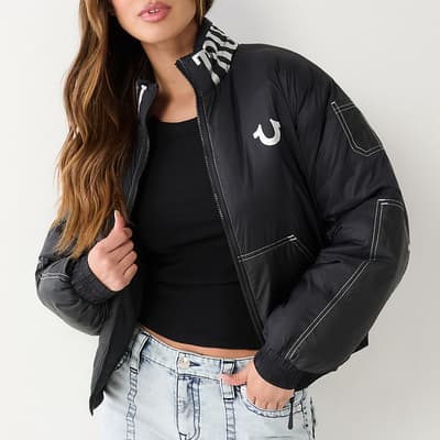 Black Utility Puffer Jacket