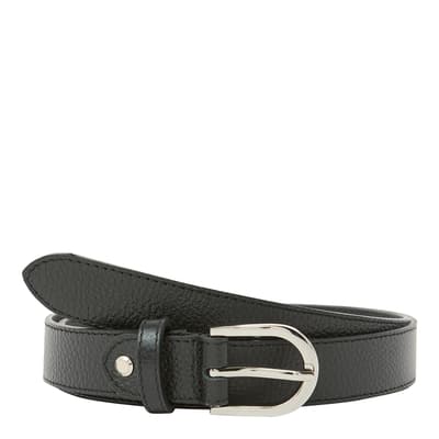 Black Leather Belt Bag