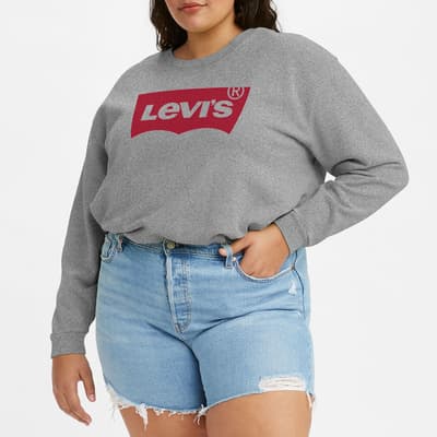 Grey Plus Graphic Standard Cotton Sweatshirt