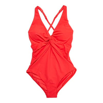 Red Twist Front Swimsuit