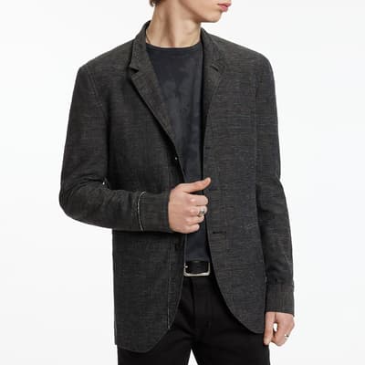 Charcoal Slim Fit Textured Jacket