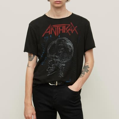 Black Anthkax Raw Edge T-Shirt