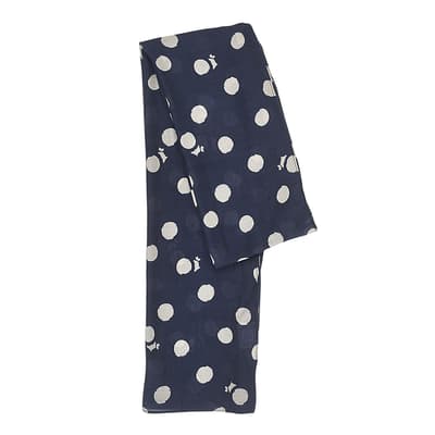 Dark Blue Radley Scatter Spot Scarf