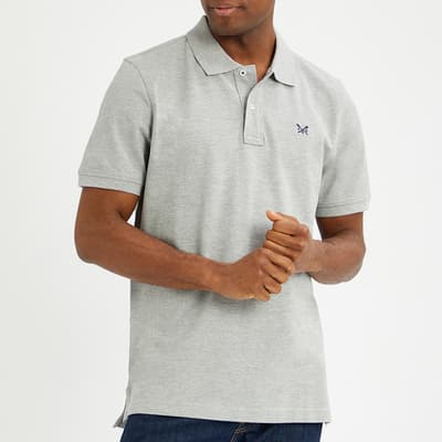 Grey Melbury Cotton Polo Solid