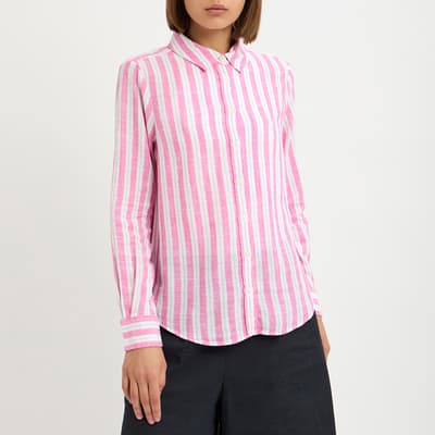 Pink Linen Blend Shirt