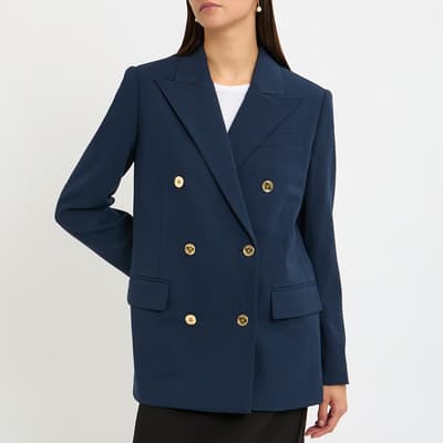 Navy Crepe Blazer