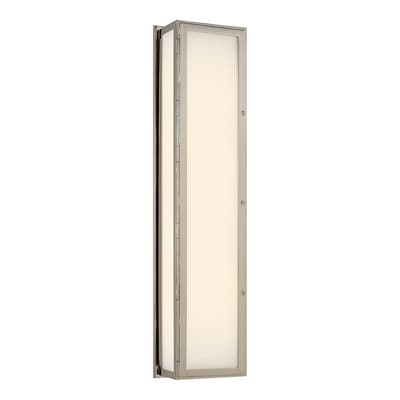 Mercer Long Box Light in Polished Nickel with White Glass