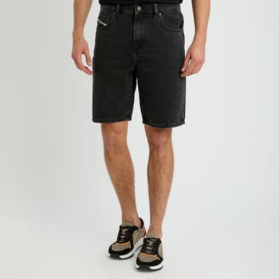 Black D-Strukt Denim Shorts