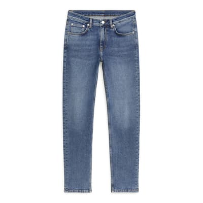 Blue Slim Cropped Jeans