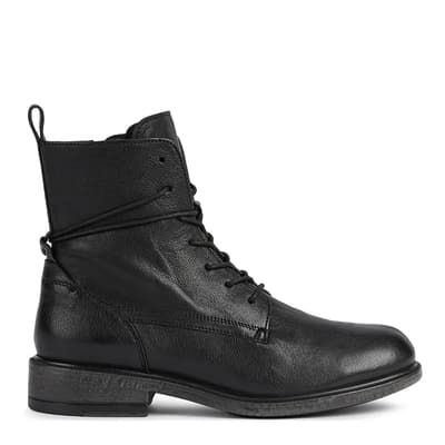 Women's Black Leather Catria Ankle Boot