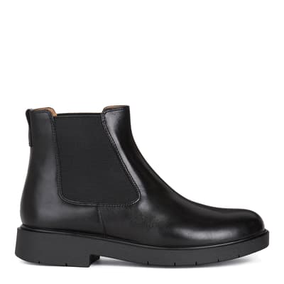 Women's Black Leather Spherica Ankle Boot