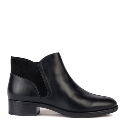 Women's Black Leather Felicity D Ankle Boot