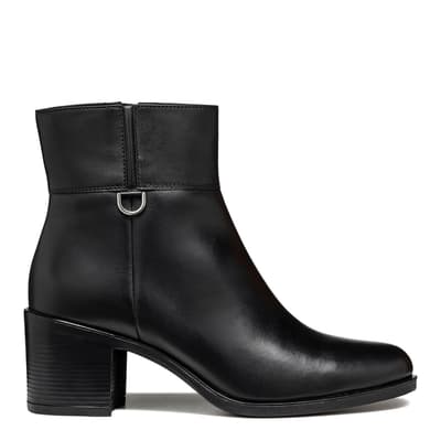 Women's Black Leather Asheel Ankle Boot