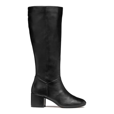 Women's Black Leather Eleana Long Boot