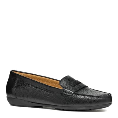 Women's Black Leather Moccasin