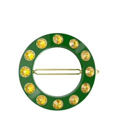 Green Round Cut Hair Clip