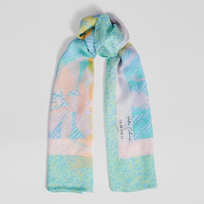 Turquoise Stella Silk scarf
