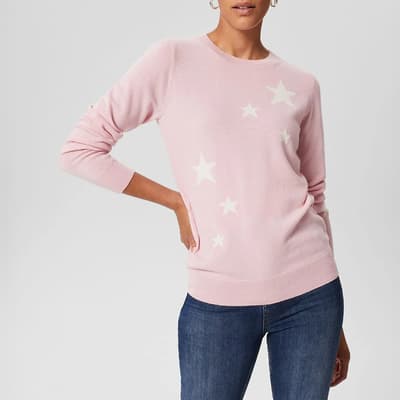 Pink Samira Star Cashmere Blend Jumper