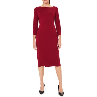 Red Ponte Kelly Fitted Dress