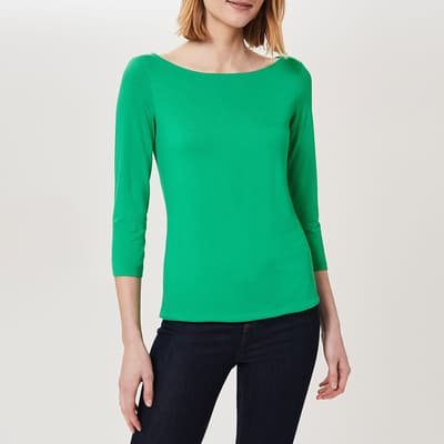 Green Sonya 3/4 Sleeve Top