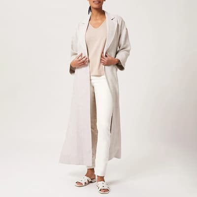 Ecru Maeve Linen Trench Coat