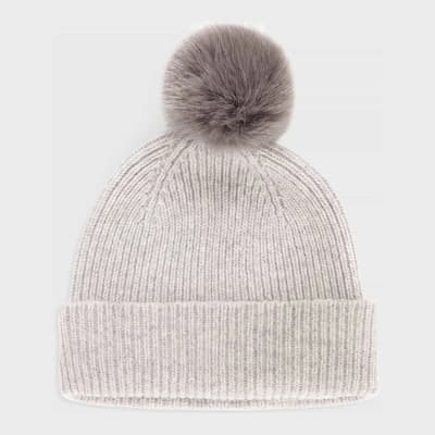 Grey Ember Wool Beanie