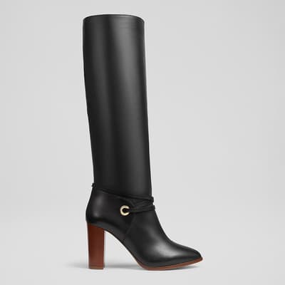 SHELBY BLA BLACK KNEE BOOTS